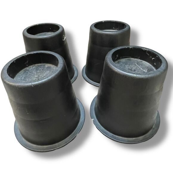 Bed Risers Round Furniture Risers Heavy Duty 6.5" Height Dorm Black Lot of 4 - Picture 6 of 8
